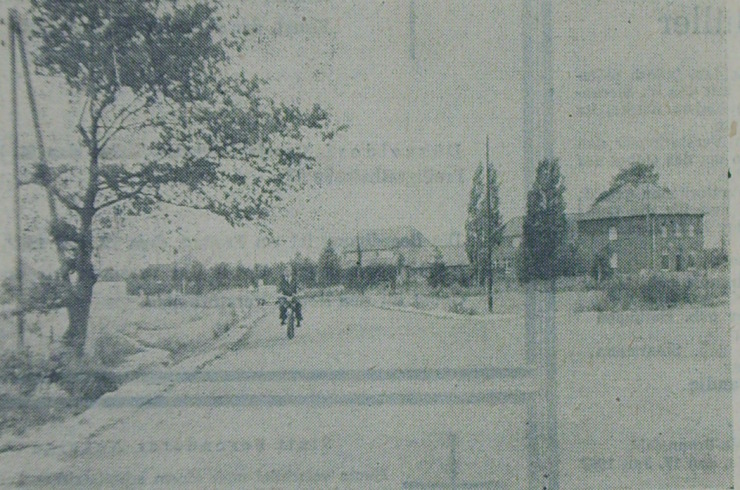 1957, Juli. Die Verbindung ist f&uuml;r den Verkehr freigegeben