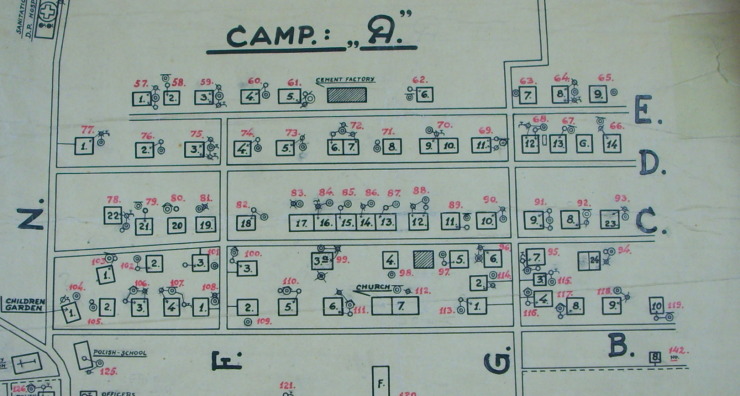 Plan Water Points aus dem Jahr 1947