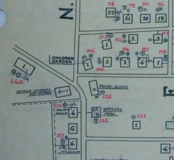 Plan 'Water Points' aus dem Jahr 1947