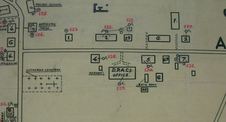 Plan 'Water Points' aus dem Jahr 1947